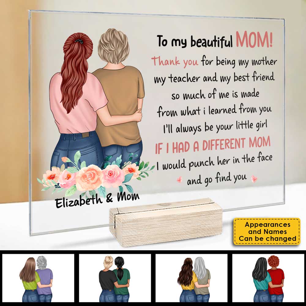 Je serai toujours ta petite fille - Cadeau pour maman - Plaque acrylique personnalisée