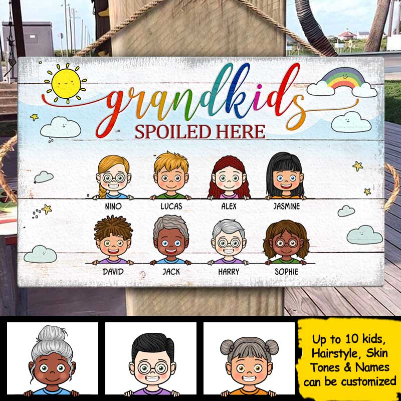 Grandkids Spoiled - Personalized Rectangle Sign.