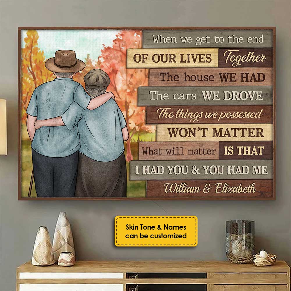 Notre joyeux voyage comptera - Affiche horizontale personnalisée - Cadeau pour couples, mari et femme