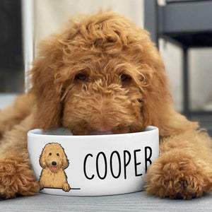 Solid Color, Gift For Dog Lovers - Personalized Custom Dog Bowls.