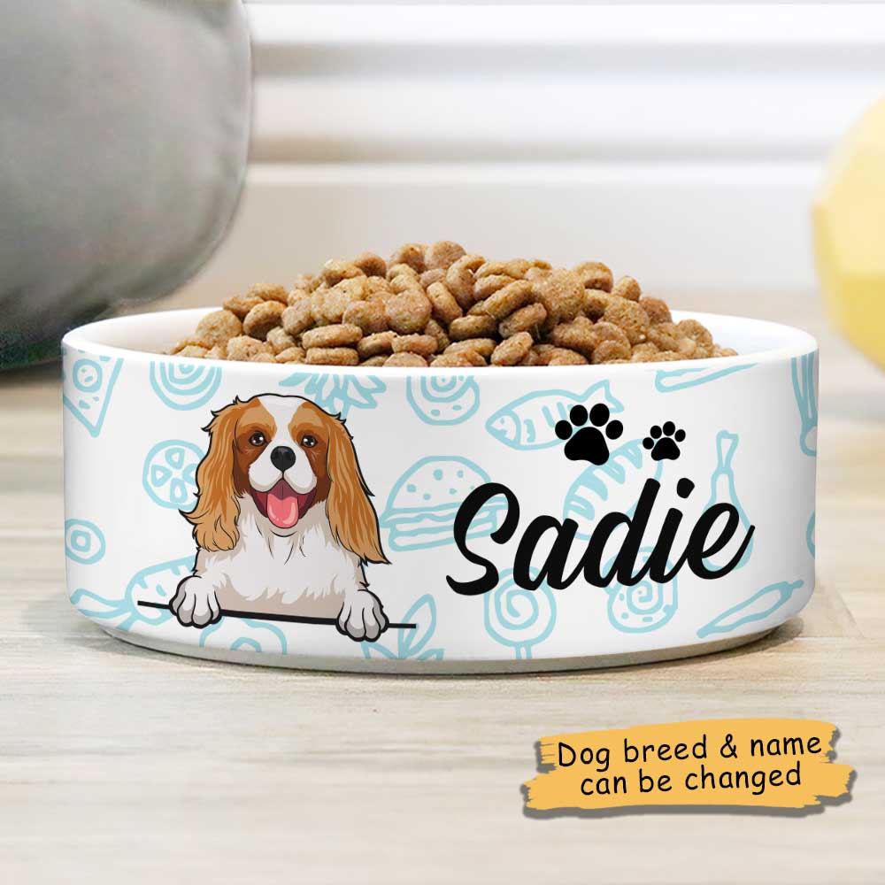 Food World, Gift For Dog Lovers - Personalized Custom Dog Bowls.