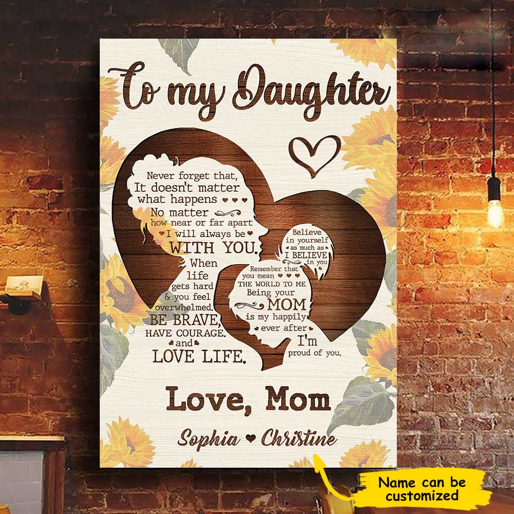 I Will Always Be With You - Personalized Vertical Canvas.