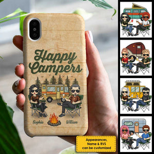 Nous sommes des campeurs heureux - Cadeau pour couples en camping, mari et femme - Coque de téléphone personnalisée
