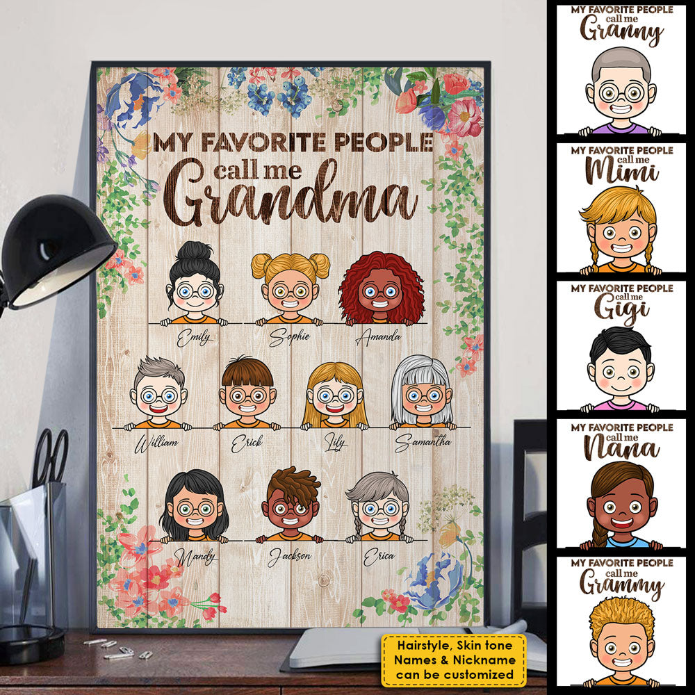 My Favorite People - Personalized Vertical Poster.