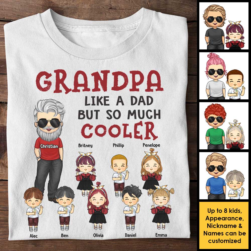 Grand-père, comme un papa, mais tellement plus cool ! Cadeau pour grand-père, t-shirt unisexe personnalisé, sweat à capuche