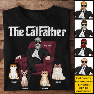 Le Père Chat, Papa Chat en Costume - Cadeau pour Papa Chat - T-shirt unisexe personnalisé, sweat à capuche