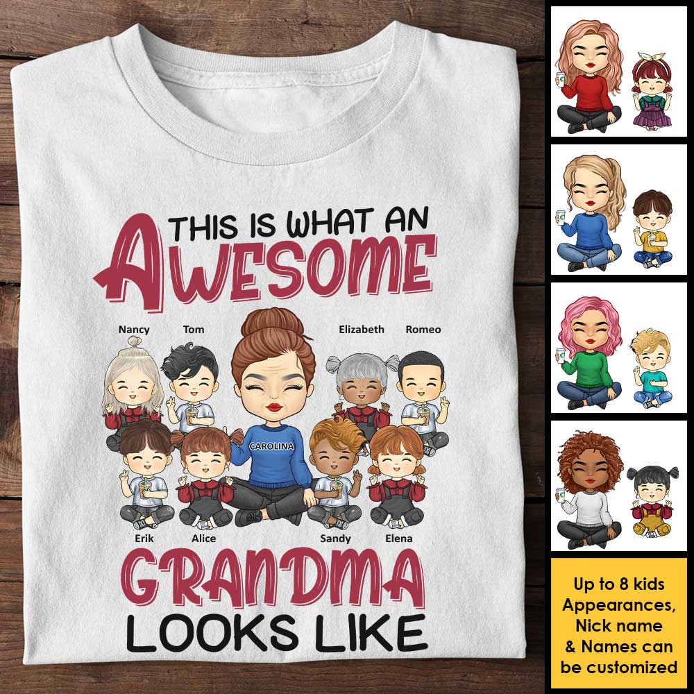 This Is What An Awesome Grandma Looks Like - Gift For Mom, Grandma - Personalized Unisex T-shirt, Hoodie