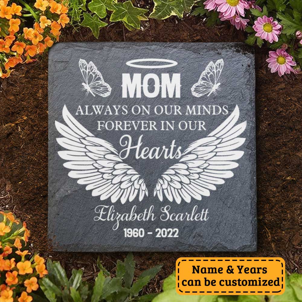 Papa et maman, toujours dans nos pensées, pour toujours dans nos cœurs - Pierre commémorative personnalisée, pierre tombale humaine - Cadeau commémoratif, cadeau de sympathie