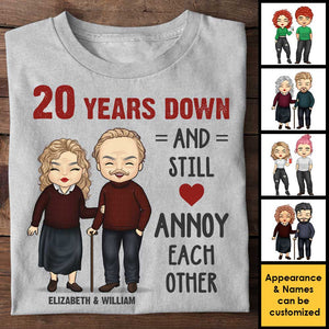 Tant d'années passées - T-shirt unisexe personnalisé, sweat à capuche - Cadeau pour couple, mari et femme