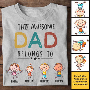 C'est notre papa génial - T-shirt unisexe personnalisé, sweat à capuche - Cadeau pour papa