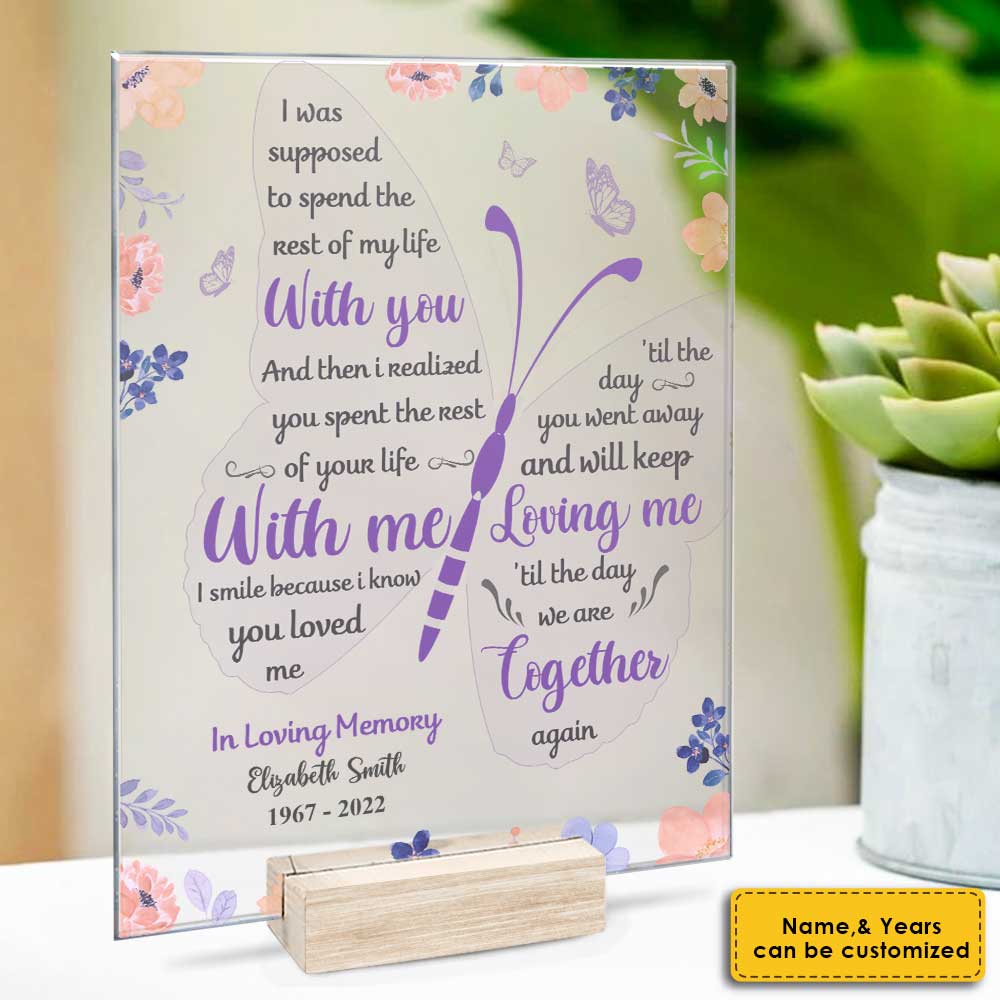 Je sais que tu continueras à m'aimer - Plaque acrylique personnalisée - Cadeau commémoratif, cadeau de condoléances