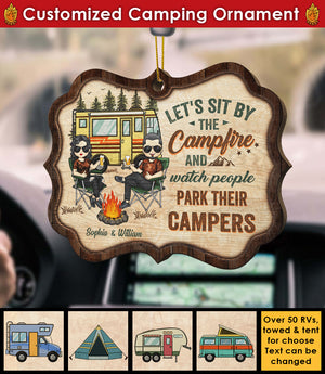 The Best Memories Are Made Around The Campfire - Gift For Camping Couples, Personalized Shaped Ornament.