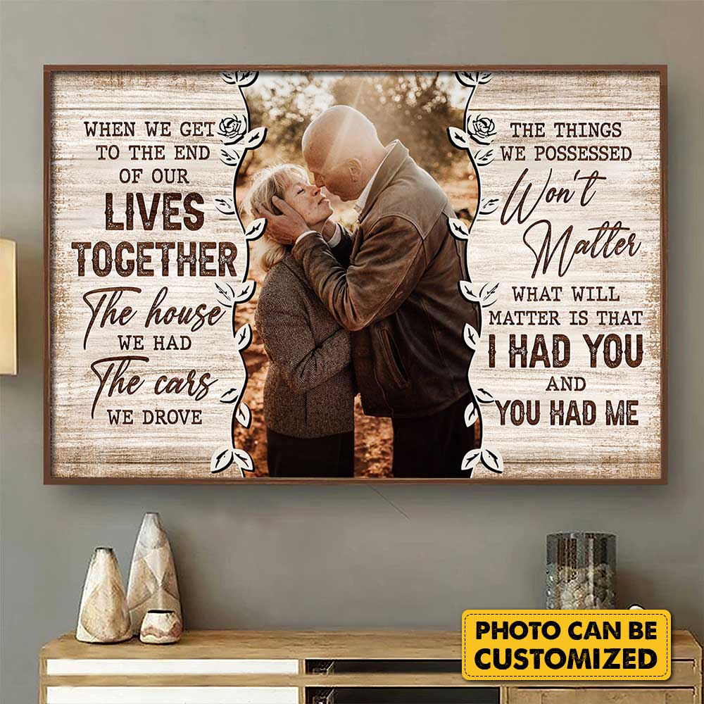 Je t'ai eu et tu m'as eu - Affiche horizontale personnalisée - Télécharger une image, cadeau pour couple, mari et femme