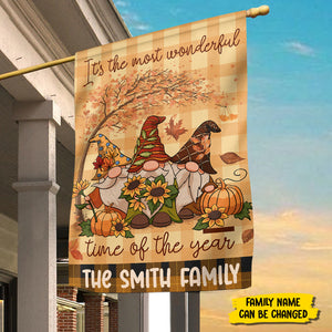 It's The Most Wonderful Time Of The Year - Personalized Flag.