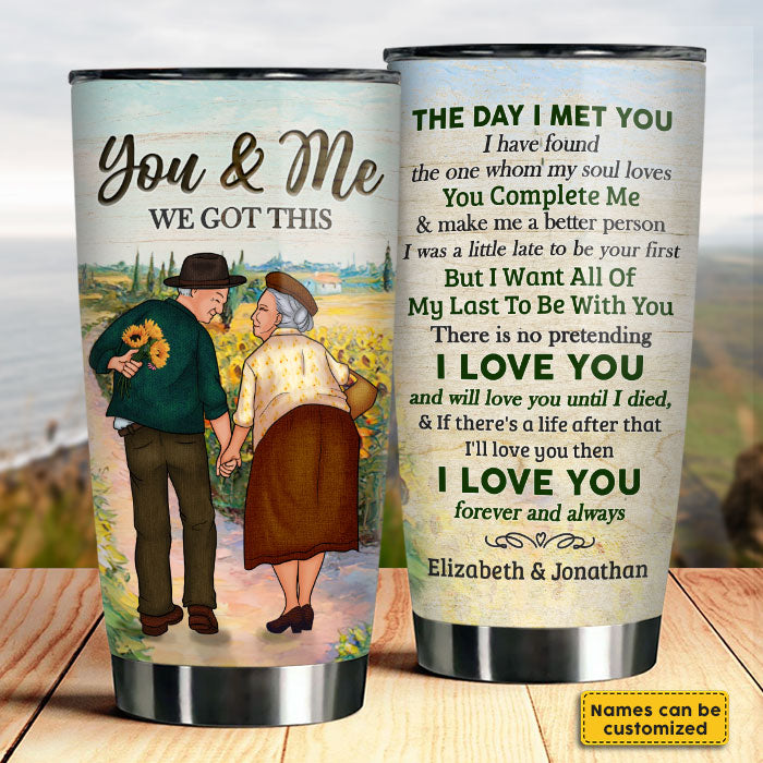 Je t'aime pour toujours et à jamais - Gobelet personnalisé - Cadeau pour couple, mari et femme