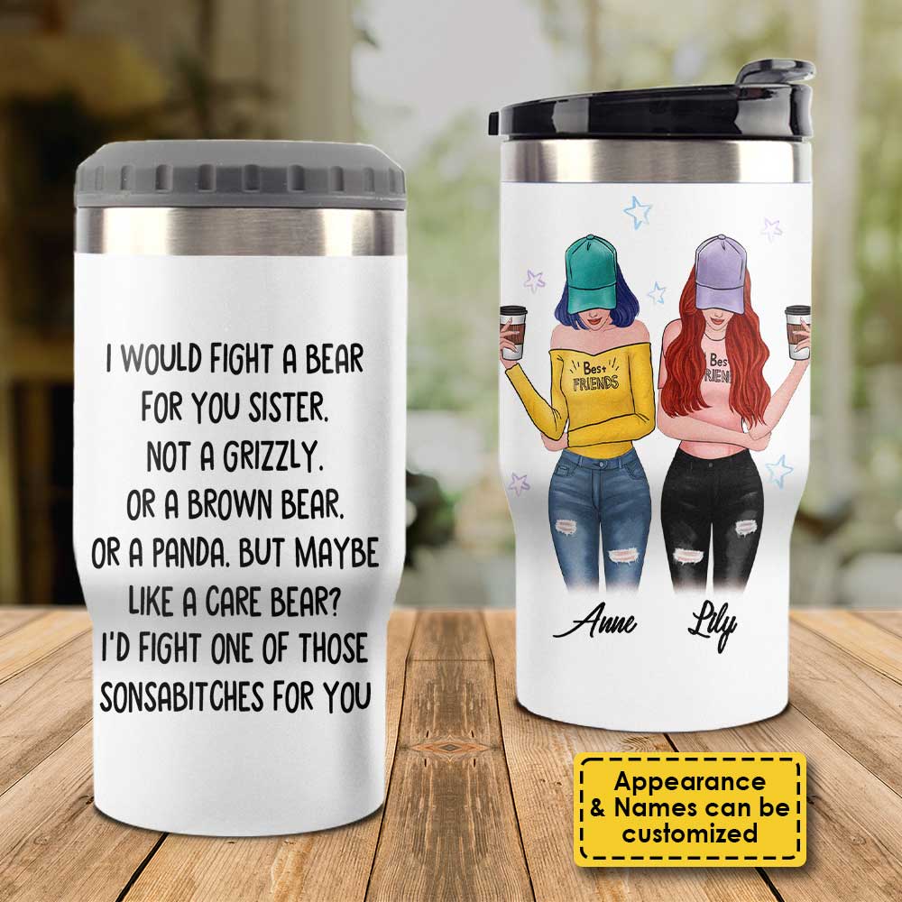 Je combats un ours pour toi - Glacière personnalisée - Cadeau pour meilleure amie