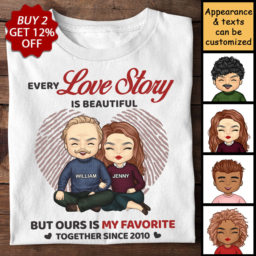 Notre préféré ! T-shirt unisexe personnalisé ! Cadeau pour couple, mari et femme