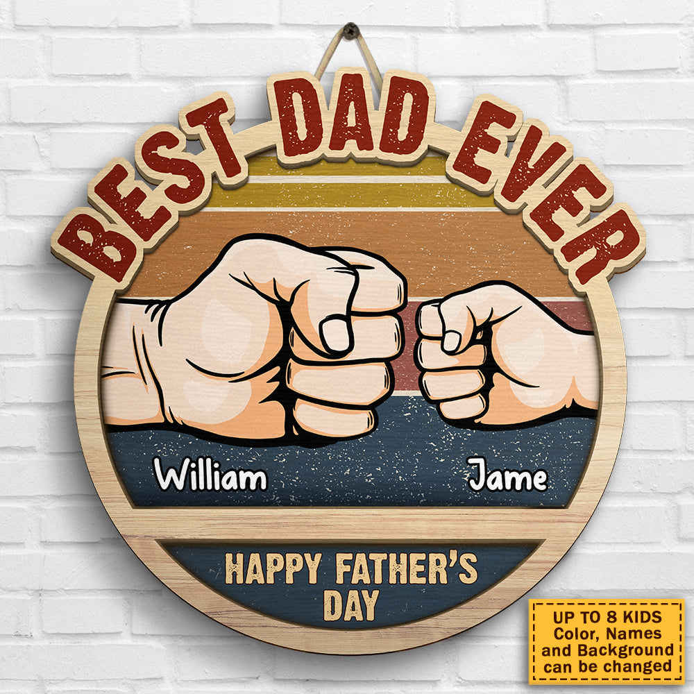 Tu es le meilleur papa - Cadeau pour papa, fête des pères - Panneau en bois personnalisé