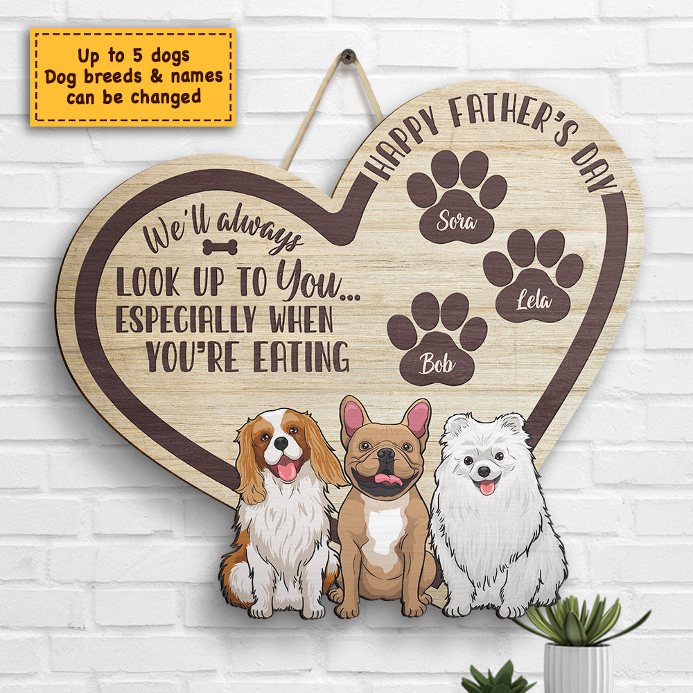Je t'admirerai toujours - Panneau en bois personnalisé - Cadeau pour papa, cadeau pour la fête des pères