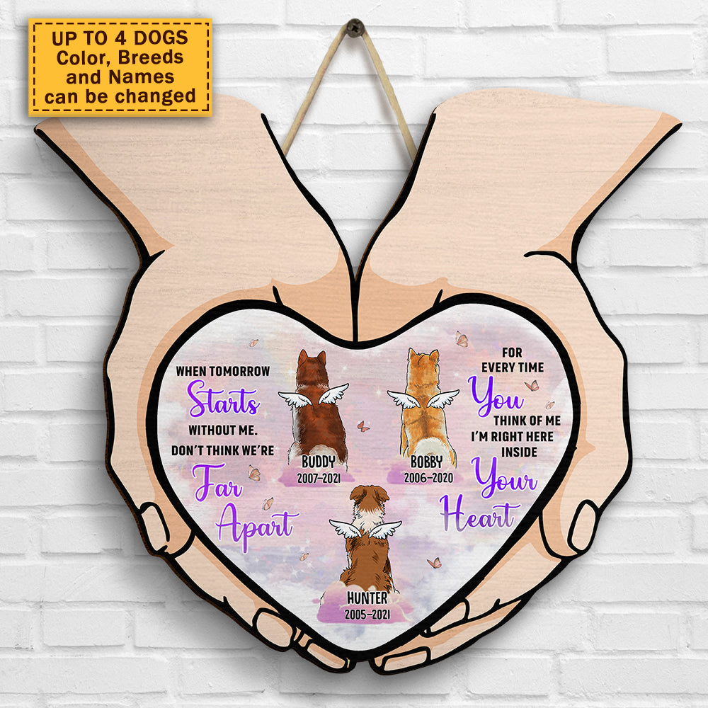 I’m Right Here Inside Your Heart - Personalized Shaped Wood Sign.