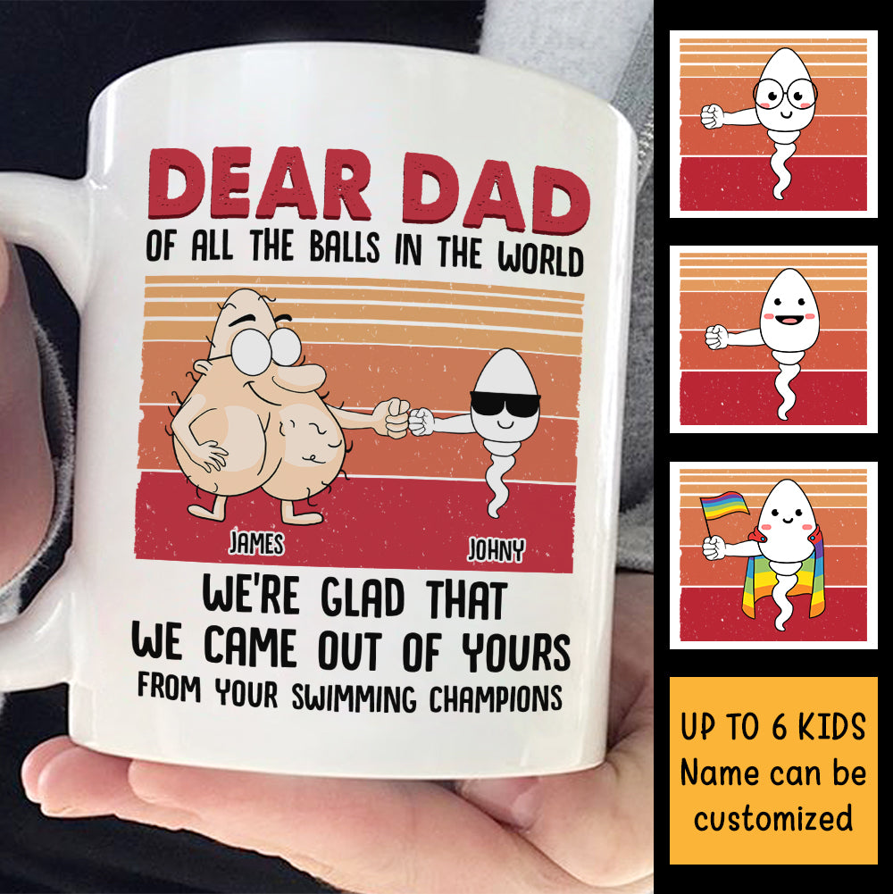 Cher papa, nous sommes heureux d'avoir réussi à t'en sortir - Cadeau pour la fête des pères, tasse personnalisée