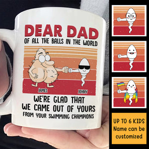 Cher papa, nous sommes heureux d'avoir réussi à t'en sortir - Cadeau pour la fête des pères, tasse personnalisée