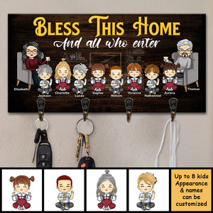 Que Dieu bénisse cette maison chaleureuse et tous ceux qui y entrent ! Porte-clés personnalisé, porte-clés, cadeau pour couples, mari et femme