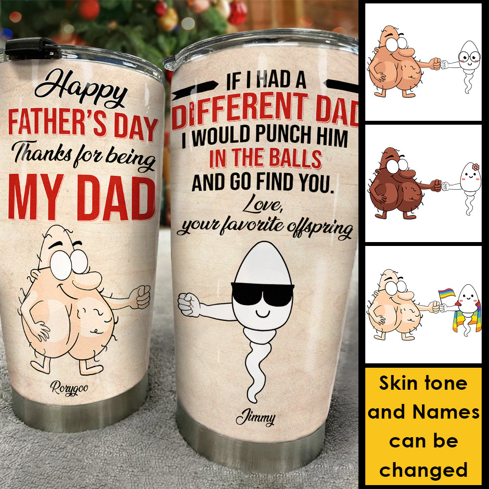 Bonne fête des pères, merci d'être mon papa - Cadeau pour papa, cadeau pour la fête des pères - Gobelet personnalisé