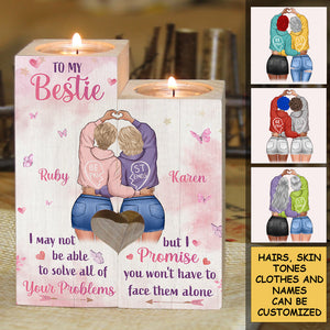 To My Bestie - I Promise - Personalized Candle Holder.
