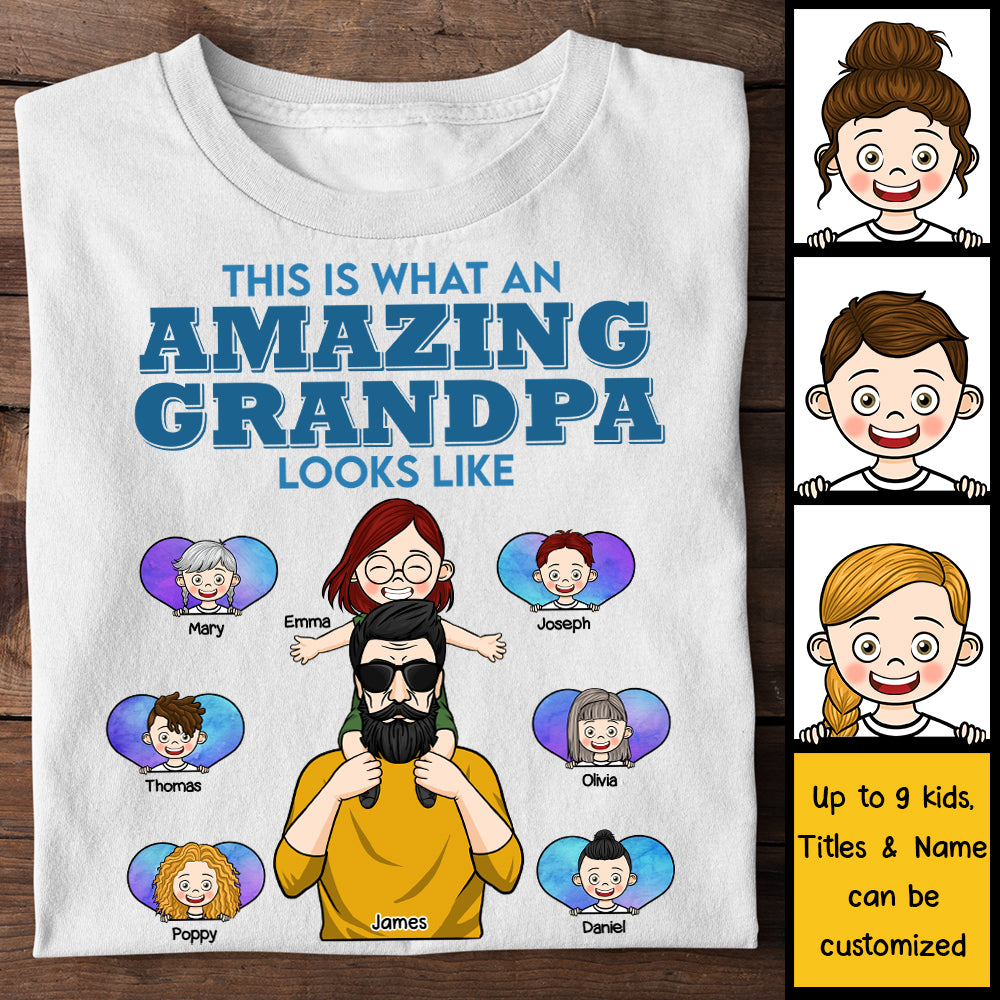 Papa incroyable à quoi ressemble papa - T-shirt unisexe personnalisé, sweat à capuche - Cadeau pour papa, grand-père