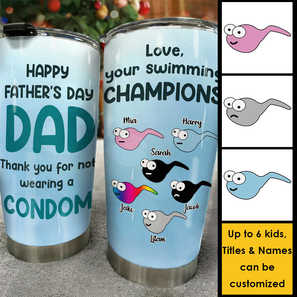 Merci de ne pas porter de préservatif - Gobelet personnalisé - Cadeau pour papa, cadeau pour la fête des pères