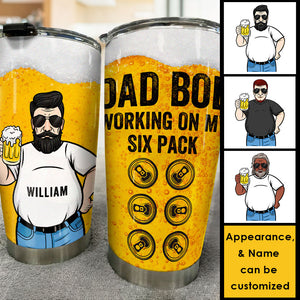 Papa Bod travaille sur mon pack de six - Cadeau pour papa, grand-père - Gobelet personnalisé