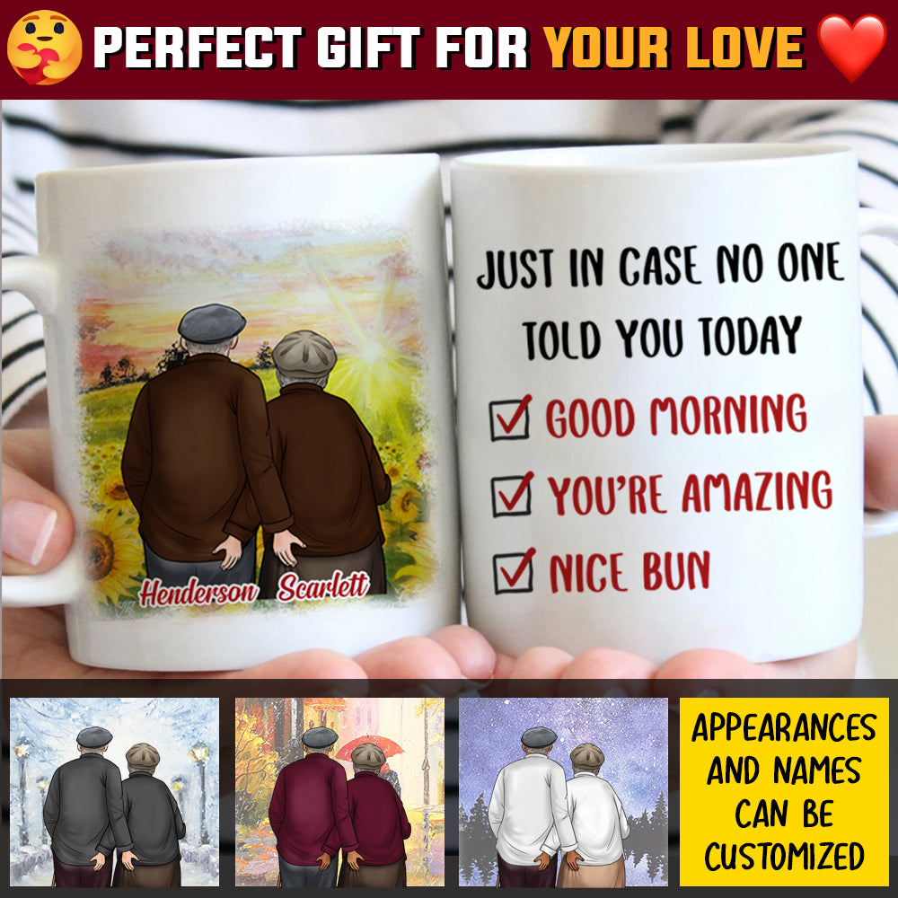 Good Morning You're Amazing Nice Bun - Gift For Couples, Personalized Mug.