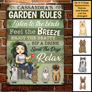 Mes règles de jardinage - Plaque métallique personnalisée - Cadeau pour les amateurs de jardinage