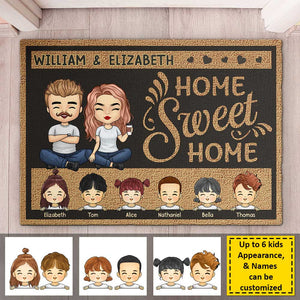 Notre maison, douce maison - Tapis décoratif personnalisé - Cadeau pour couple, mari et femme