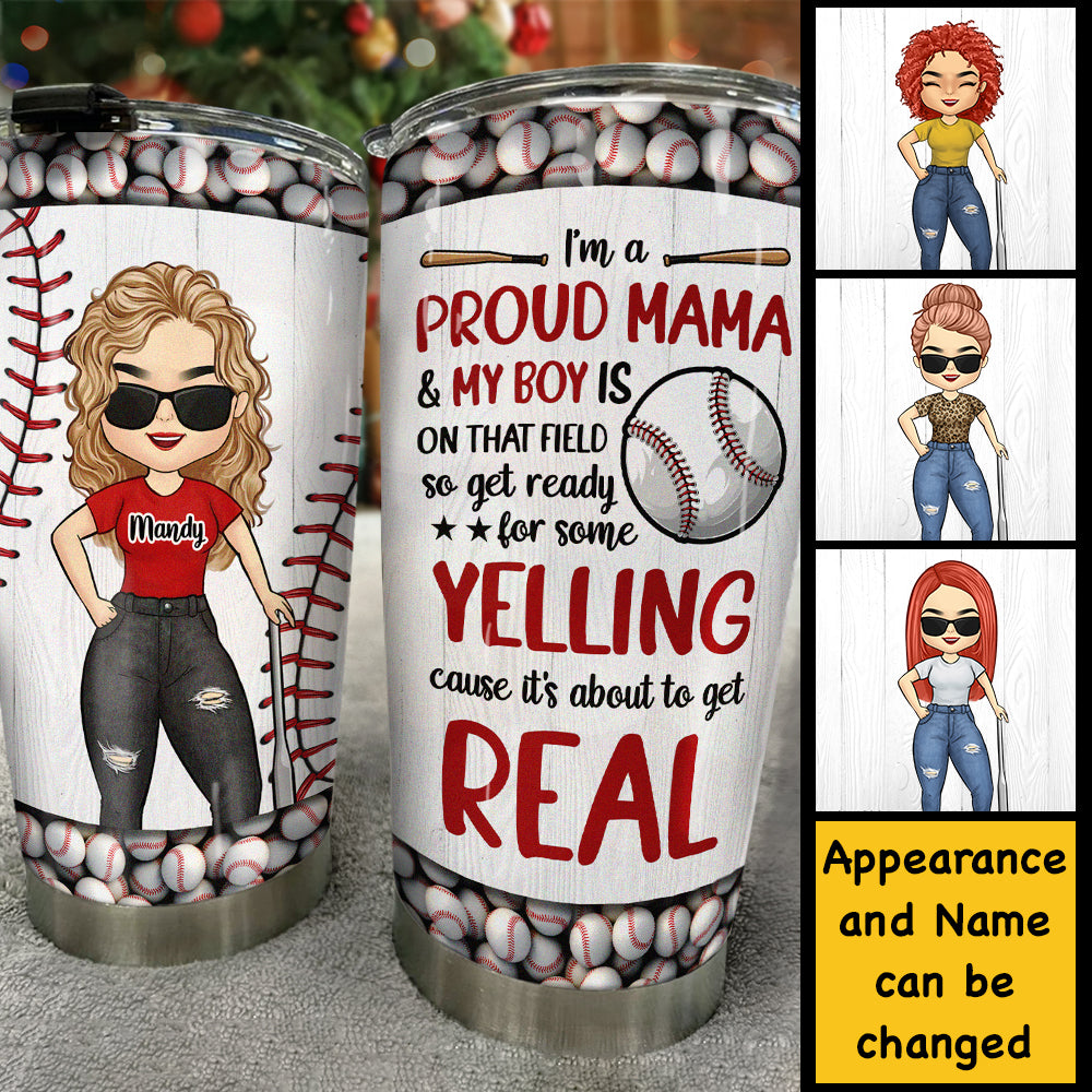 Je suis une maman fière et mon fils est sur ce terrain - Cadeau pour maman, gobelet personnalisé
