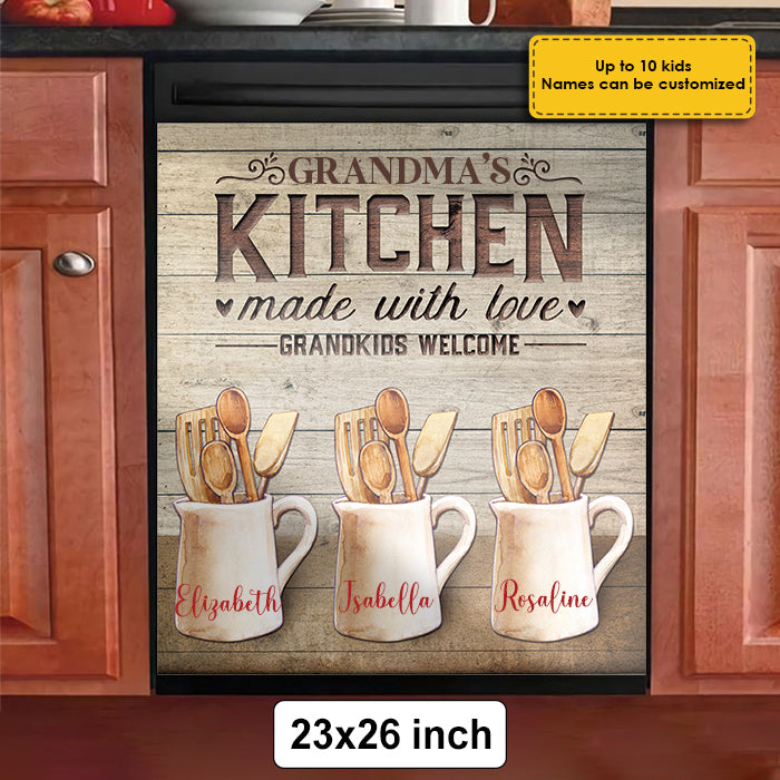 Kitchen Made With Love - Personalized Dishwasher Cover.