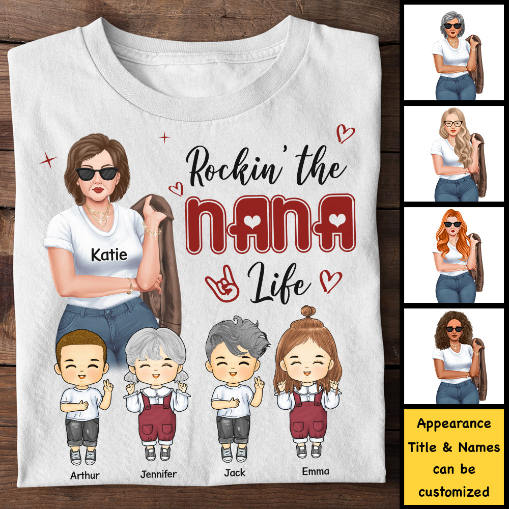 La vie de grand-mère est la meilleure vie - Cadeau pour maman, grand-mère - T-shirt et sweat à capuche unisexe personnalisé