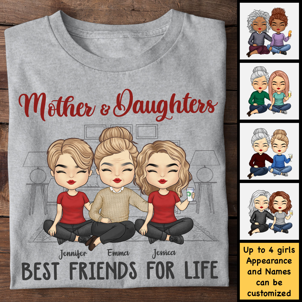 Meilleurs amis pour la vie, maman et filles - Cadeau pour maman, t-shirt unisexe personnalisé, sweat à capuche