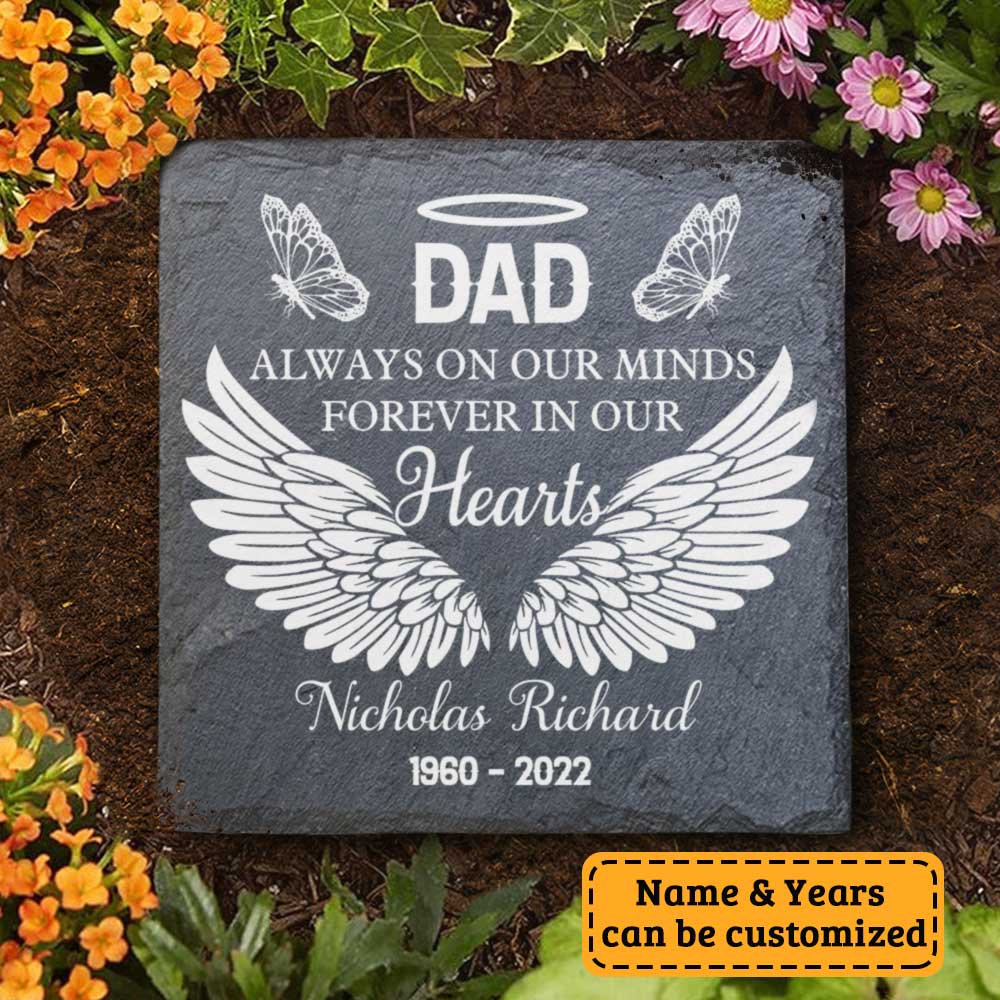 Papa et maman, toujours dans nos pensées, pour toujours dans nos cœurs - Pierre commémorative personnalisée, pierre tombale humaine - Cadeau commémoratif, cadeau de sympathie