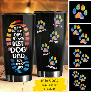 We Woof You, Best Dog Dad - Personalized Tumbler.