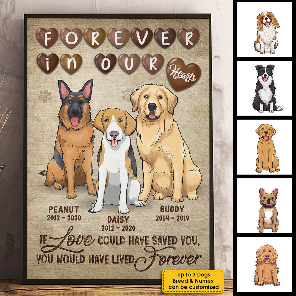 Forever In Our Hearts - Personalized Vertical Poster.