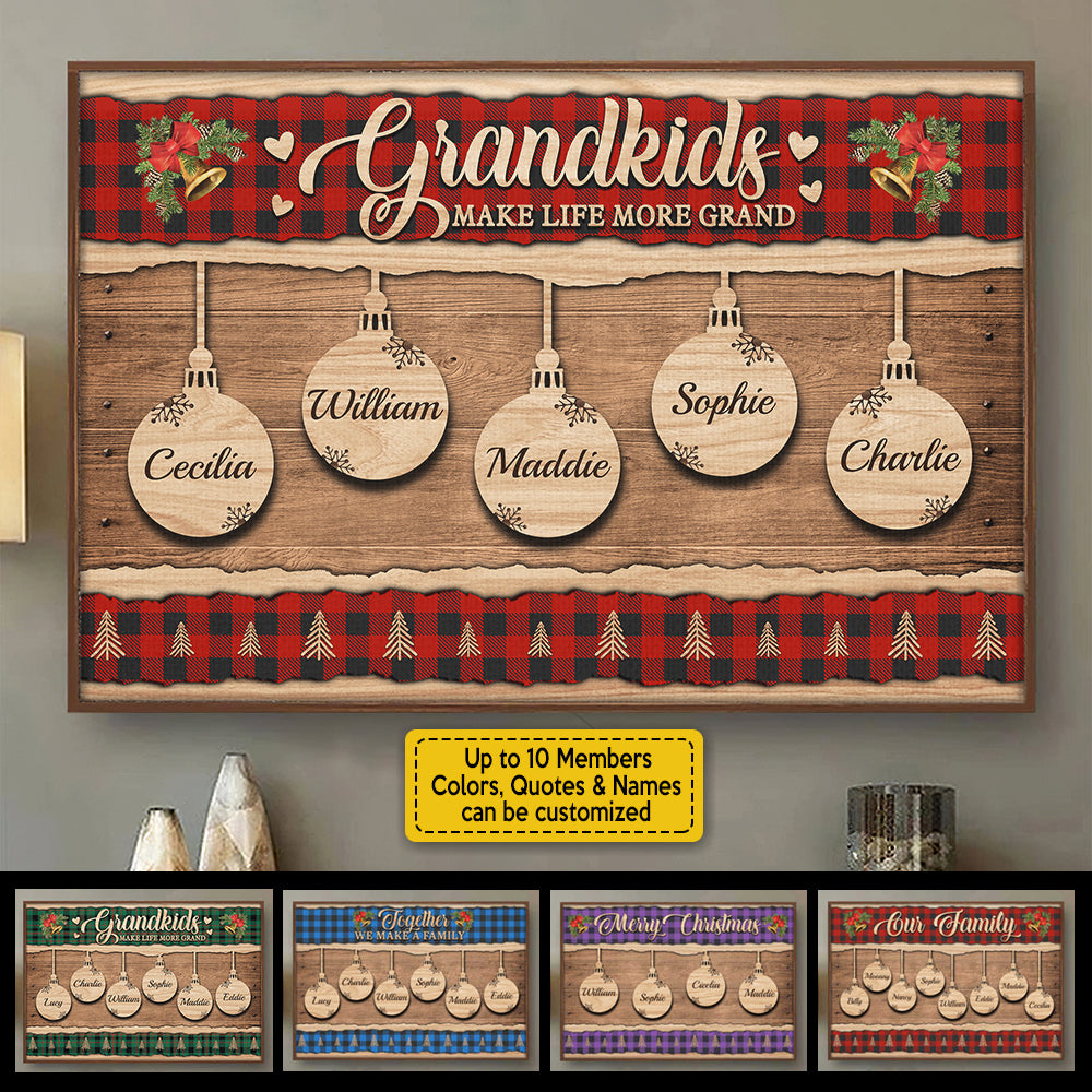 Together - We Make A Family - Personalized Horizontal Poster.