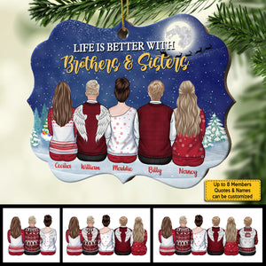 Life Is Better With Family - Personalized Shaped Ornament.