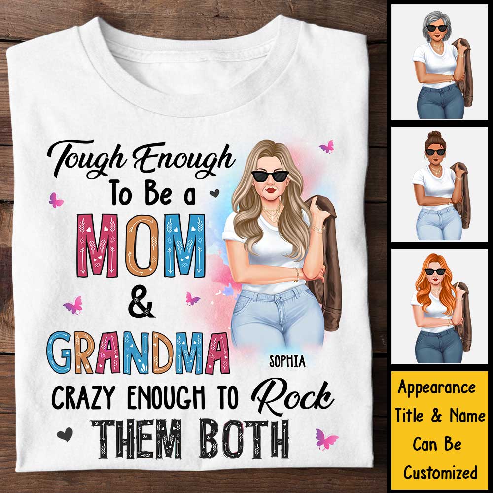 Assez forte pour être maman et grand-mère - Cadeau pour maman, grand-mère - T-shirt unisexe personnalisé, sweat à capuche