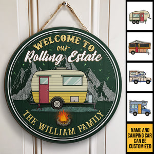 Welcome To Our Rolling Estate - Personalized Door Sign.