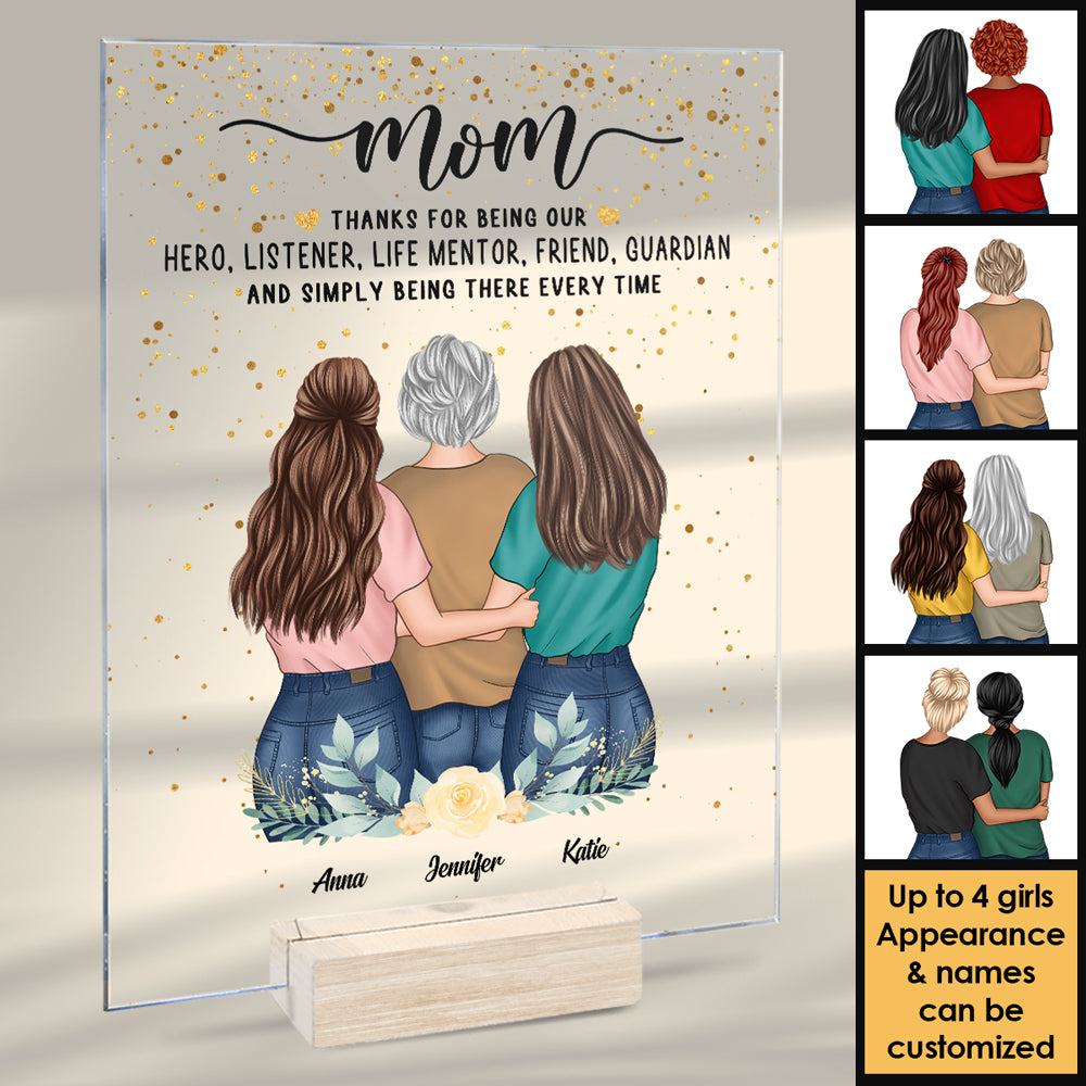 Mom Thanks For Being My Hero - Gift For Mom - Personalized Acrylic Plaque.