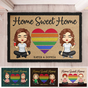 Il n'y a pas de meilleur endroit que la maison - Tapis décoratif personnalisé - Cadeau pour couple, mari et femme
