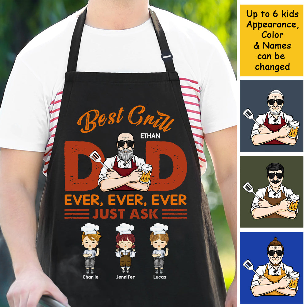 Le meilleur papa grill de tous les temps, demandez simplement - Cadeau pour papa - Tablier personnalisé