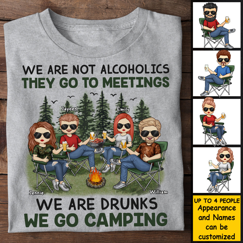 Nous sommes ivres, nous allons camper - T-shirt unisexe personnalisé, sweat à capuche - Cadeau pour meilleure amie
